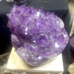 8.16lbs Natural Amethyst geode cluster5”1/2x 5” extra shipping label required